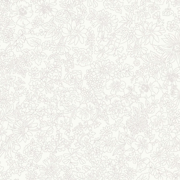 BACKING FABRIC 108" Wide: Liberty | Emily Blossom: 0166W7401A IVORY: by the ½m