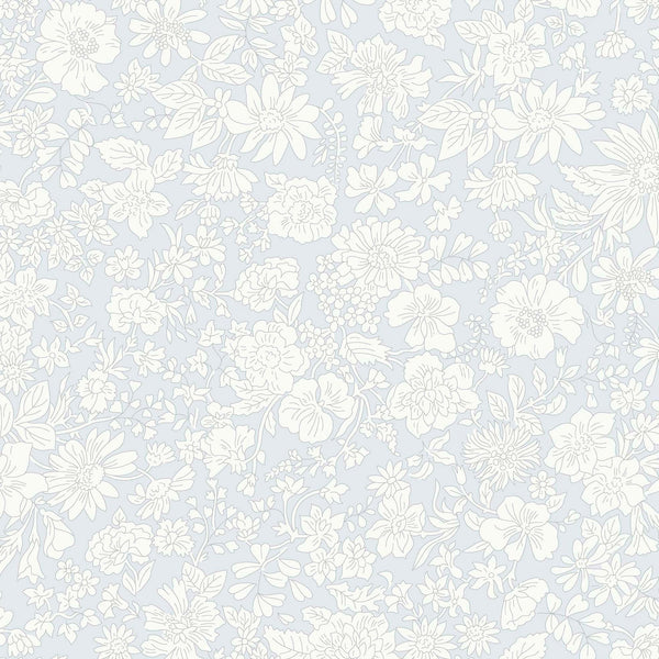 BACKING FABRIC 108" Wide: Liberty | Emily Blossom: 0166W7402A SILVER BIRCH: by the ½m