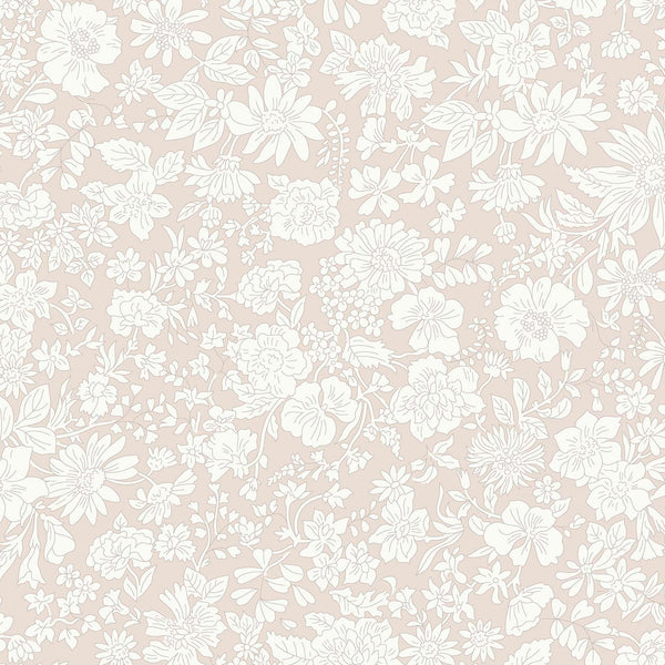 BACKING FABRIC 108" Wide: Liberty | Emily Blossom: 0166W7403A PARCHMENT: by the ½m