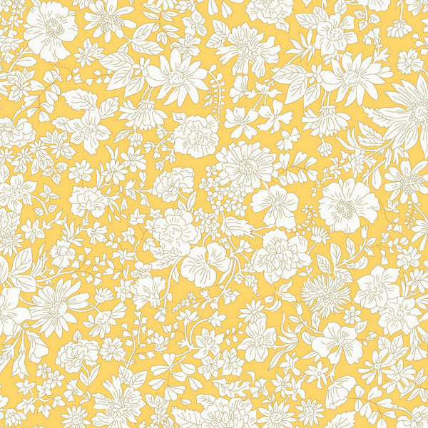 BACKING FABRIC 108" Wide: Liberty | Emily Blossom: 0166W7405A SUNSHINE YELLOW: 5 METRE PRECUT