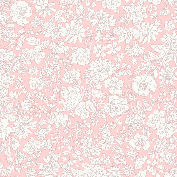 BACKING FABRIC 108" Wide: Liberty | Emily Blossom: 0166W7406A POWDER ROSE: by the ½m