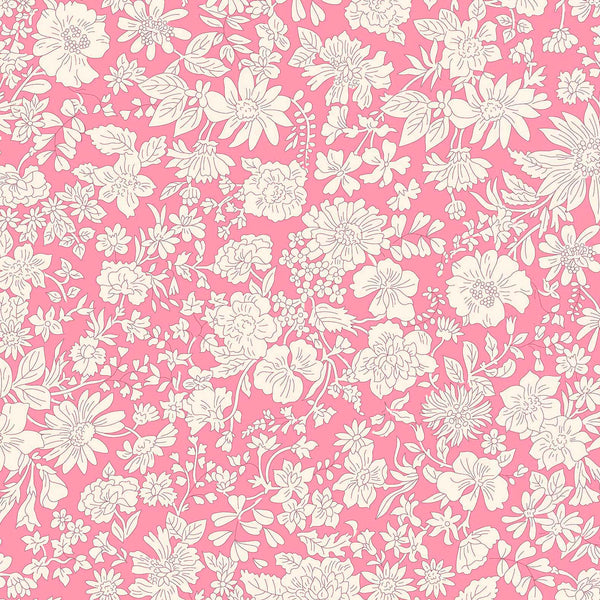 BACKING FABRIC 108" Wide: Liberty | Emily Blossom: 0166W7407A VINTAGE PINK: by the ½m