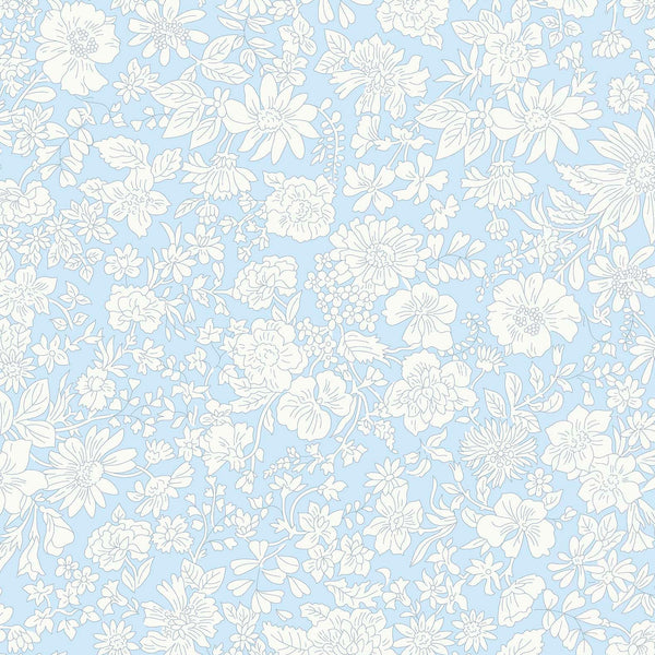 BACKING FABRIC 108" Wide: Liberty | Emily Blossom: 0166W7409A PALE SKY: 5 METRE PRECUT