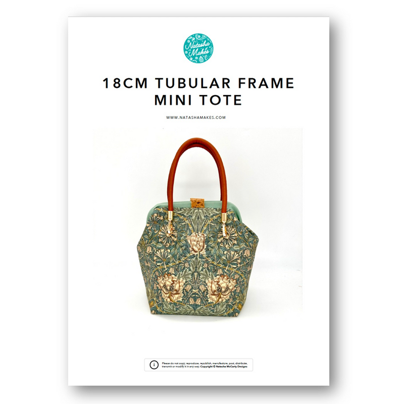 INSTRUCTIONS: 18cm Tubular Frame Mini Tote: PRINTED VERSION