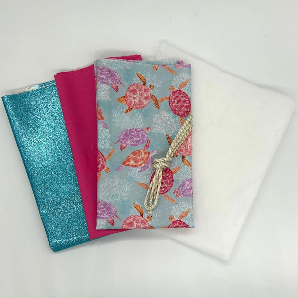 NM Designs Workshop Bundle | Month 4: Square Drawstring Pouch: Coral Coast 'TURTLES' CORAL2462