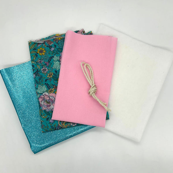 NM Designs Workshop Bundle | Month 4: Square Drawstring Pouch: Dashwood | Pareeza 'Floral Phoenix' TEAL 1682L