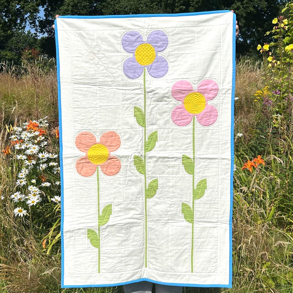 SAMPLE SALE: 26AU: Spring Flowers Quilted Wall Hanging