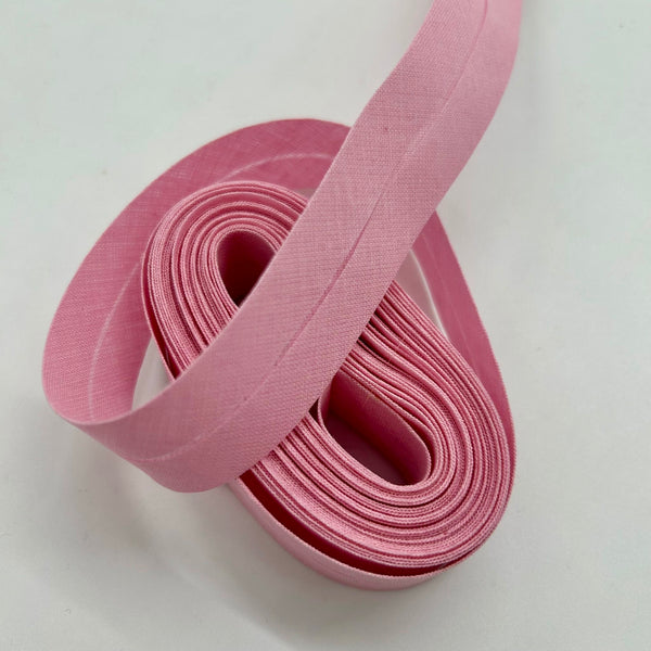 Bias Binding: 25mm wide x 6m length: LIGHT PINK