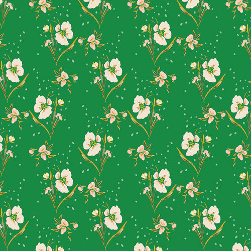 Double Designer HMH: Bari J for Art Gallery Fabrics | Charlotte 'Dancing Grace' Verde CTT36703 + 'Wing Haven' Splash CTT36706