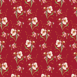 BOLT END SALE: Bari J for Art Gallery Fabrics | Charlotte 'Dancing Grace' Rouge CTT46703: Approx 3m