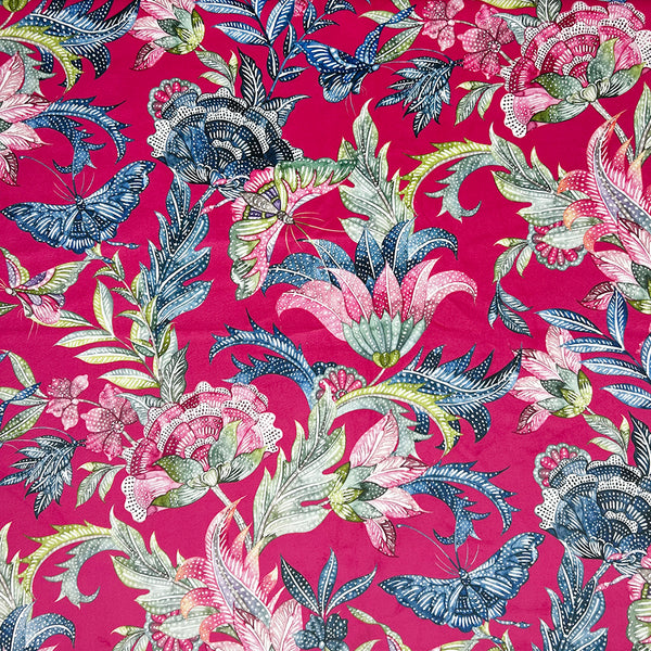 Chatham Glyn | Crafty Velvets 'Ambatik' CVL072 CERISE: by the ½m