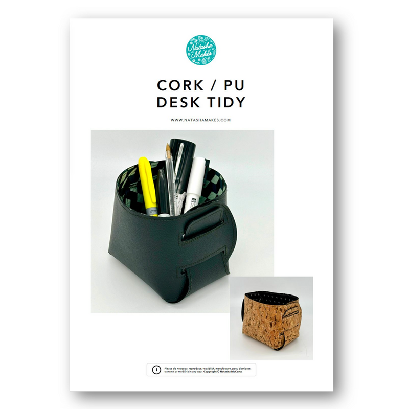 INSTRUCTIONS: Cork/PU Desk Tidy: PRINTED VERSION