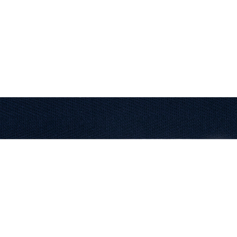 TRIM: Essential Trimmings | Cotton Herringbone Tape: 20mm (¾") Wide: 022 NAVY BLUE: by the METRE