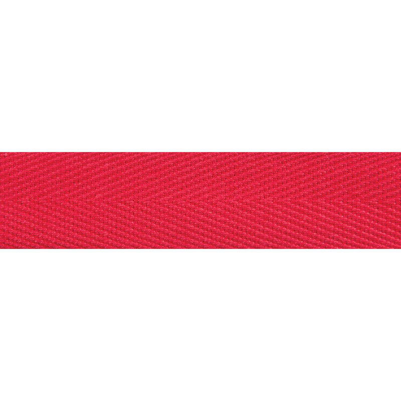 TRIM: Essential Trimmings | Cotton Herringbone Tape: 20mm (¾") Wide: 046 RED: by the METRE