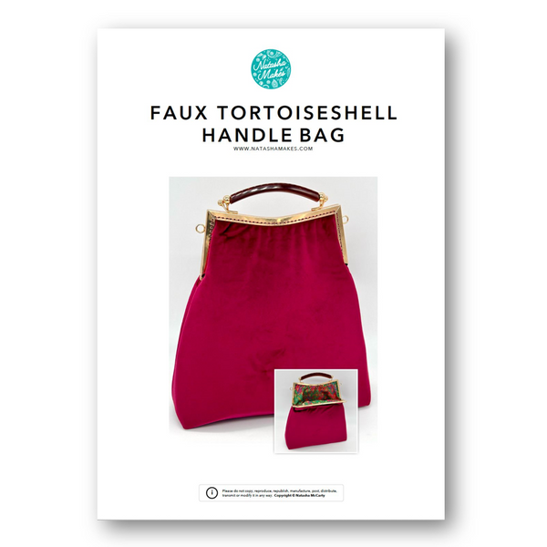 INSTRUCTIONS: Faux Tortoiseshell Handle Bag: PRINTED VERSION