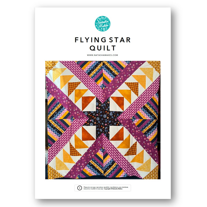 INSTRUCTIONS: Flying Star Quilt Pattern: PRINTED VERSION