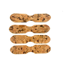 HARDWARE: Bag Handle Ends: Set of 4 in DARK GRAIN CORK