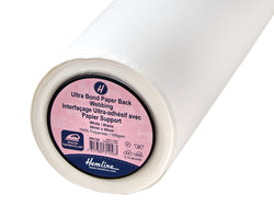 IRON-ON ADHESIVE WEB: Hemline HN129 Ultra Bond: WHITE: 45cm wide: by the METRE