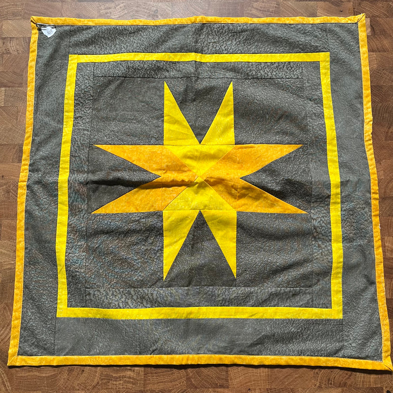 SAMPLE SALE: Item 103: Arrow Star Cushion Cover (patchwork only, no cushion pad) - Approx 19" square