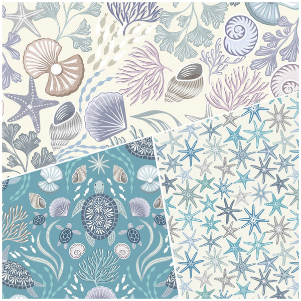 FAT QUARTER TRIO: Lewis & Irene | Ocean Pearls