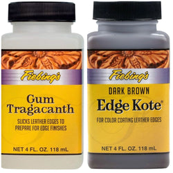 SPECIAL BUY DUO: Fiebing's Gum Tragacanth + Fiebing's Edge Kote in DARK BROWN