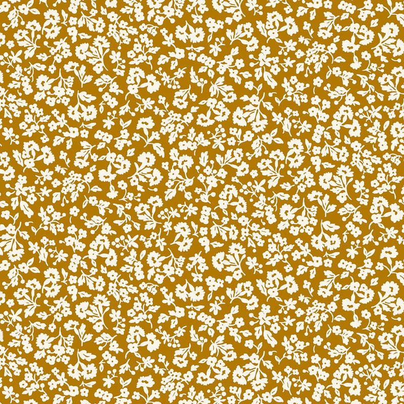 Liberty | Denim Florals 'Dainty Meadow' Ochre 401A: by the ½m