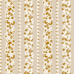 Liberty | Denim Florals 'Topiary Stripe' Ochre 402C: by the ½m