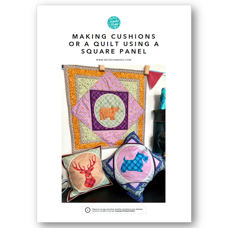 INSTRUCTIONS: Making Cushions or a Quilt using a Square Panel: PRINTED VERSION