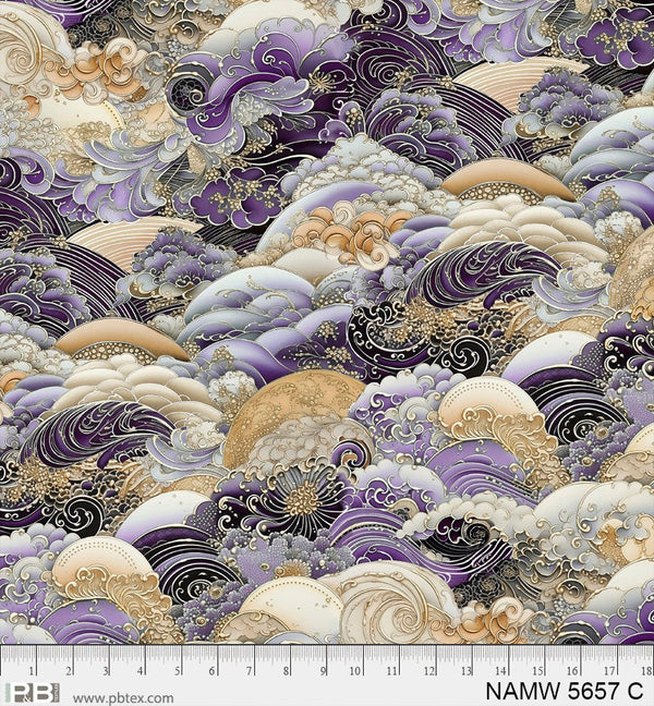 PB Textiles | Nami 108" by Clint Eagar: NAMW 5657 C Lavender: by the 1/2m