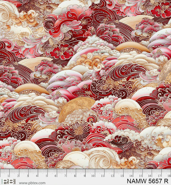 PB Textiles | Nami 108" by Clint Eagar: NAMW 5657 R Red: by the 1/2m