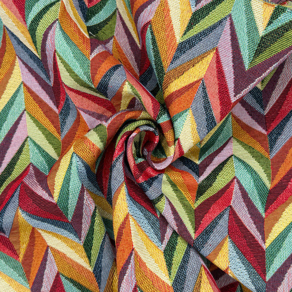 Chatham Glyn | Luxury Weight Cotton Rich Tapestry Fabric 'Twist (Zigzag)' NWF088: by the METRE