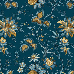 Edyta Sitar for Andover Fabrics | Beach House 'Ariel' in Midnight 2/1163 B: by the 1/2m