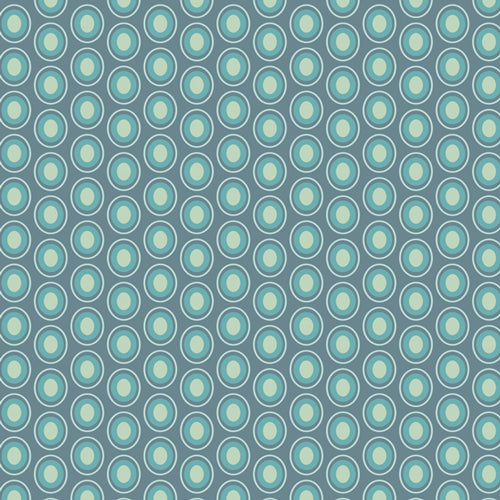 BOLT END SALE: AGF Studio for Art Gallery Fabrics | Oval Elements 'Vintage Blue' OE925: Approx 3.05m