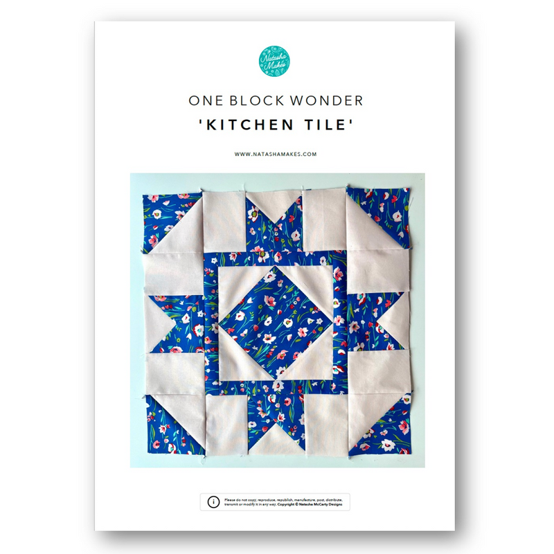 INSTRUCTIONS: One Block Wonder 'Kitchen Tile': PRINTED VERSION