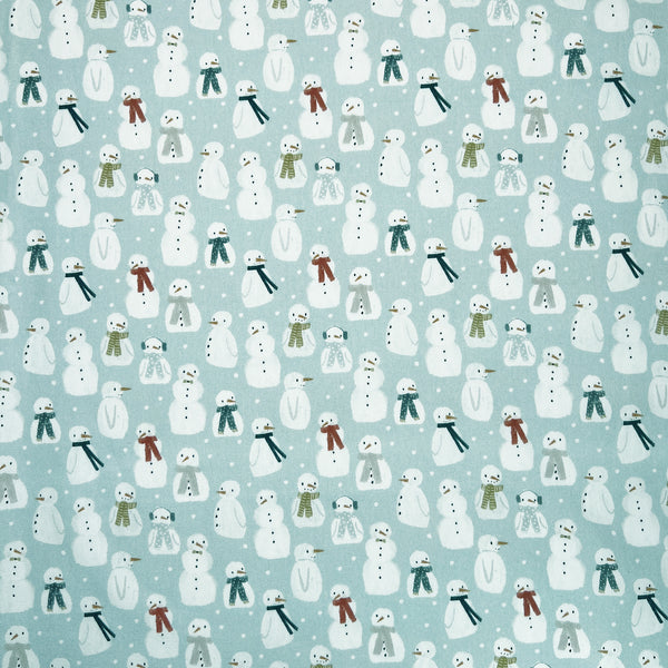 BLACK FRIDAY MEGA DEAL: Chatham Glyn | Design Pure Cotton Panama 'The Snowman' Ice PUC019: 2M LENGTH