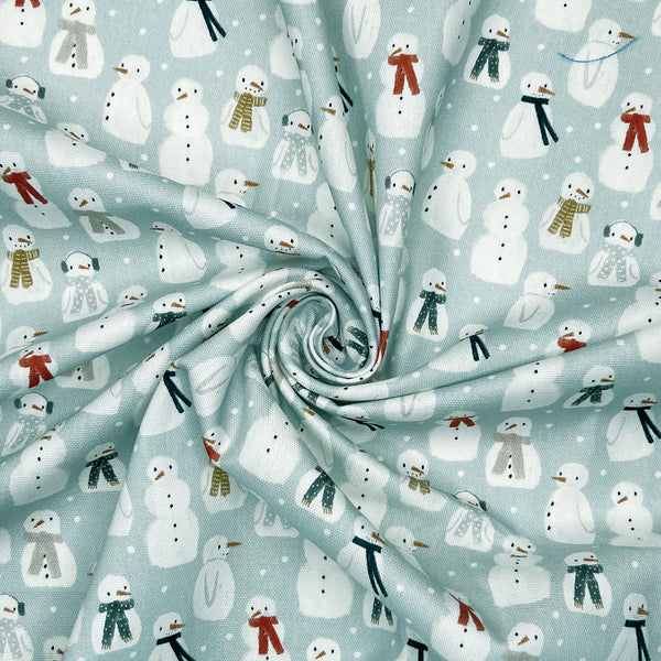 Chatham Glyn | Design Pure Cotton Panama 'The Snowman' Ice PUC019: by the 1/2m