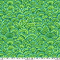 Kaffe Fassett Collective | August 2024 'Wobble' Green PWBM092.GREEN: by the 1/2m