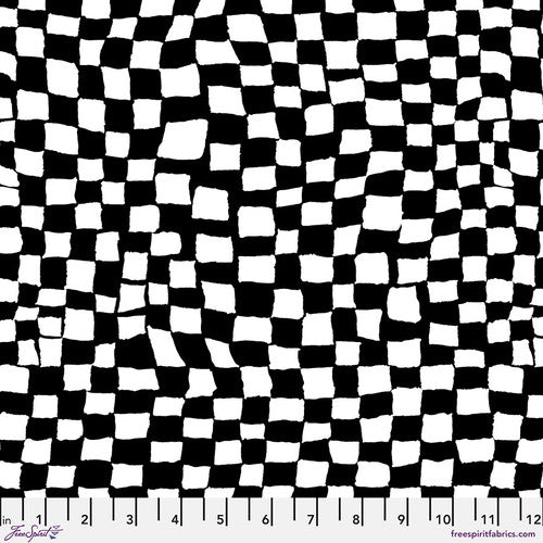 Kaffe Fassett Collective | August 2024 'Gameboard' Black PWBM095.BLACK: by the 1/2m