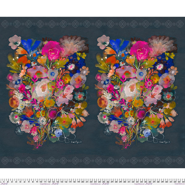 Carolyn Gavin | Sweet Somethings 'LG Delphiniums Panel' PWCG017: Approx 36" x 44"