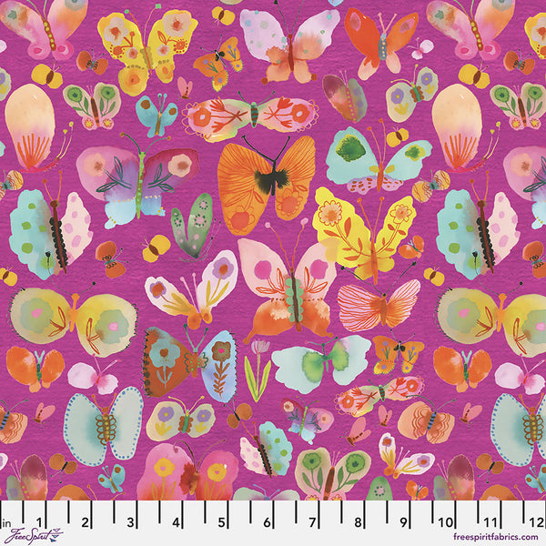 Carolyn Gavin | Sweet Somethings 'LG Butterflies Delight' PWCG021 MAGENTA: by the 1/2m