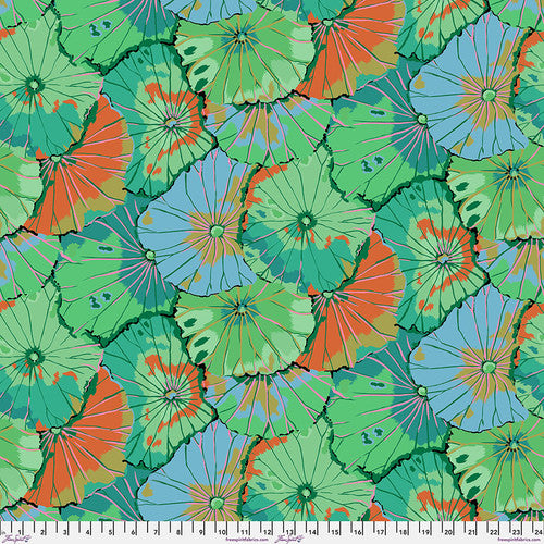 Kaffe Fassett Collective | August 2024 'Lotus Leaf' Emerald PWGP029.EMERALD: by the 1/2m