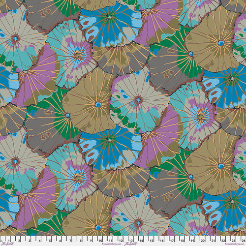 Kaffe Fassett Collective | August 2024 'Lotus Leaf' Grey PWGP029.GREY: by the 1/2m