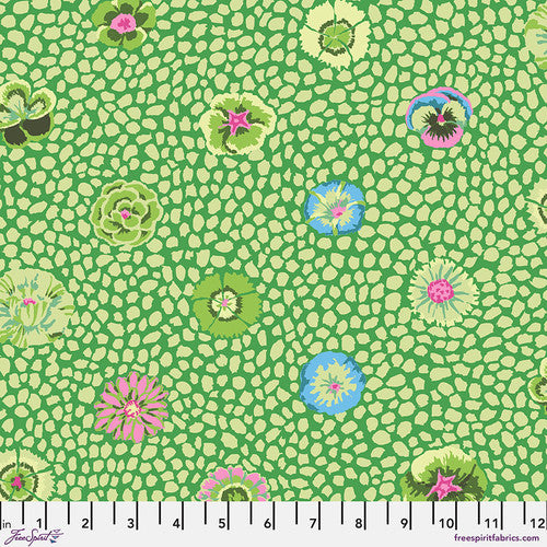 Kaffe Fassett Collective | August 2024 'Guinea Flower' Moss PWGP059.MOSS: by the 1/2m