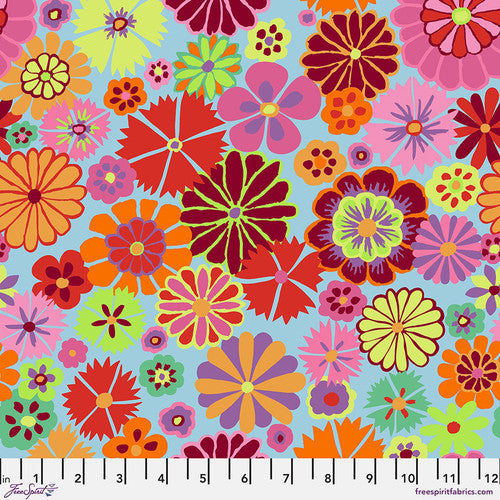 Kaffe Fassett Collective | August 2024 'Folk Flower' Pink PWGP204.PINK: by the 1/2m