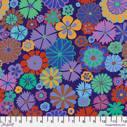 Kaffe Fassett Collective | August 2024 'Folk Flower' Purple PWGP204.PURPLE: by the 1/2m