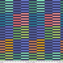 Jane Sassaman | Flower Dance 'Stripe' PWJS170 MULTI: by the 1/2m