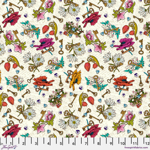 Odile Bailloeul | Language of Flowers 'Keys To Secrets' PWOB104 CREAM: by the 1/2m