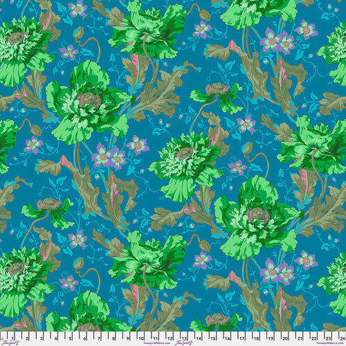 Kaffe Fassett Collective | August 2024 'Papaver' Green PWPJ127.GREEN: by the 1/2m