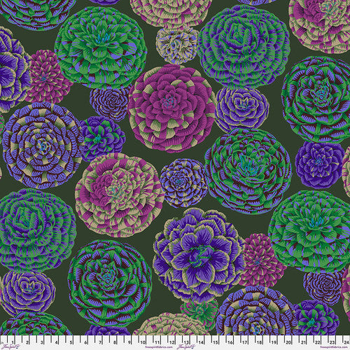 Kaffe Fassett Collective | August 2024 'Japonica' Dark PWPJ130.DARK: by the 1/2m