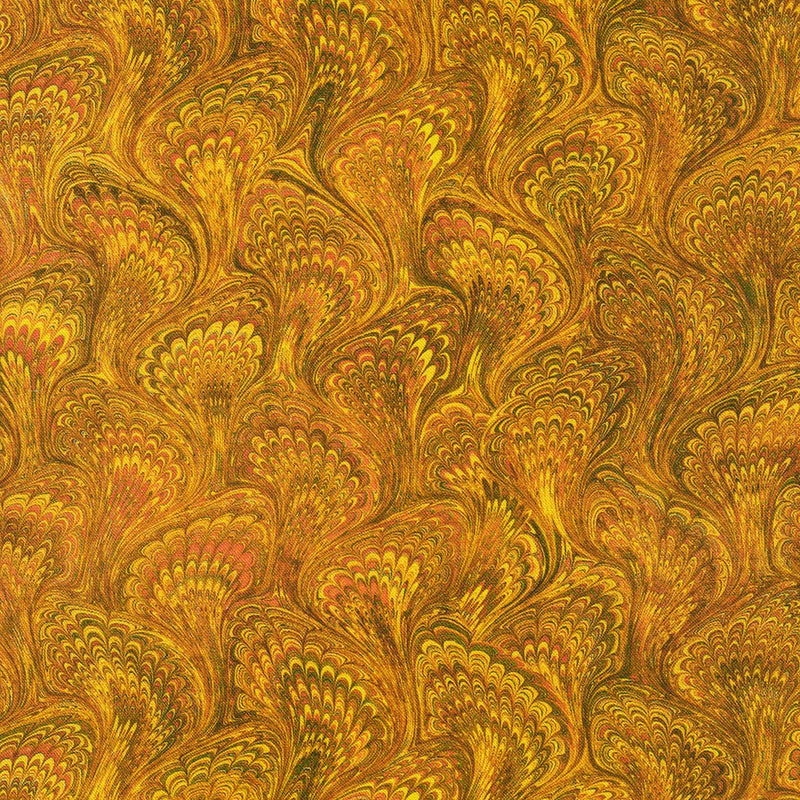 BOLT END PIECE: Robert Kaufman Fabrics | Library of Rarities 'End Papers' SRKD-19602-242 BUTTERSCOTCH: Approx 1.6m